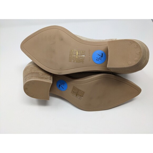 Dolce Vita Ankle Suede Boots Western Beige Slip On Wedge Booties Size 7.5 NEW - Picture 8 of 8